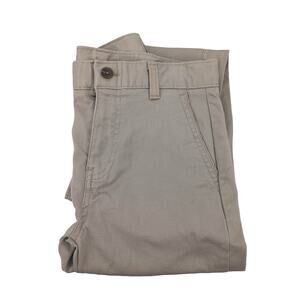 EUC Chaps Khaki Dress Pants Cotton Blend Boys US 12 Flat Pockets